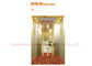 Decoração macia da cabine do elevador da iluminação com o espelho Titanium do ouro/gravada