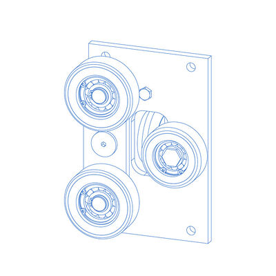 Mochila Guia Roller Calçados Elevador Componentes Partes Com 10/16 mm Largura do trilho Guia