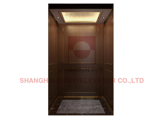 Decoração de cabines de elevadores de casas IP67 com luz LED e piso de PVC