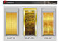 Placas de aço inoxidável da porta da decoração dourada côncava da cabine do elevador