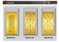 Placas de aço inoxidável da porta da decoração dourada côncava da cabine do elevador