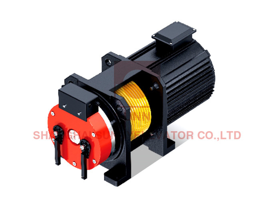 450 - 1350kg Máquina de tração sem engrenagem com 2: 1 corda IP41 16 polos e DC110v Vol freio