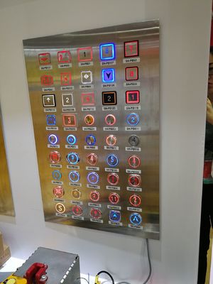 Elevador Up Button com estrutura de aço inoxidável, DC 12-36V e iluminação LED brilhante