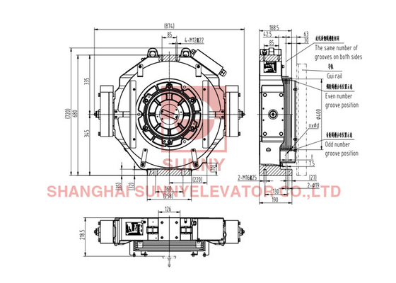 400MM Sheave MRL Passenger Elevator Machine Traction Machine Fornecedor de fábrica Qualidade personalizada