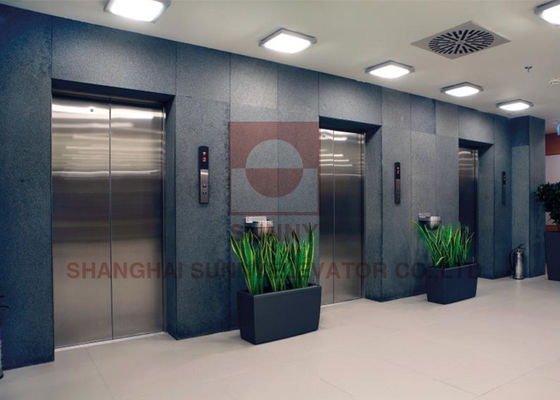 Porta de cabine de elevador de abertura central de 2 painéis - Design deslizante suave em aço / vidro