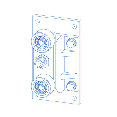 Mochila Guia Roller Calçados Elevador Componentes Partes Com 10/16 mm Largura do trilho Guia
