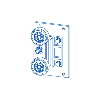Mochila Guia Roller Calçados Elevador Componentes Partes Com 10/16 mm Largura do trilho Guia