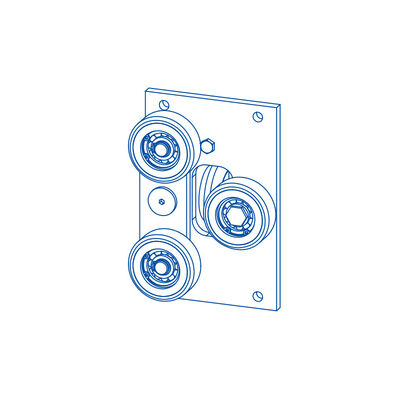 Mochila Guia Roller Calçados Elevador Componentes Partes Com 10/16 mm Largura do trilho Guia