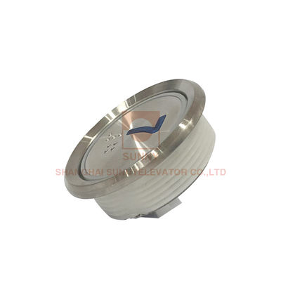 Botão de pressão do elevador LED 12-24 V com estrutura de aço inoxidável e tamanho de Φ45x20mm para painéis de elevação
