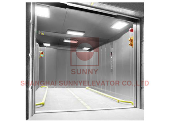 Elevador de carga de sala de máquinas pequena com carga de 5.000 kg, velocidade de 1,0 m/s e deslocamento de 50 m para uso industrial