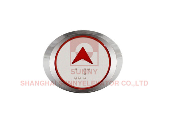 Elevador Up Button com estrutura de aço inoxidável, DC 12-36V e iluminação LED brilhante