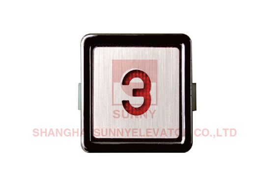 Home Elevator Push Button com ABS Base Metal Circle Frame DC 12-36V Voltagem e 32mm Tamanho