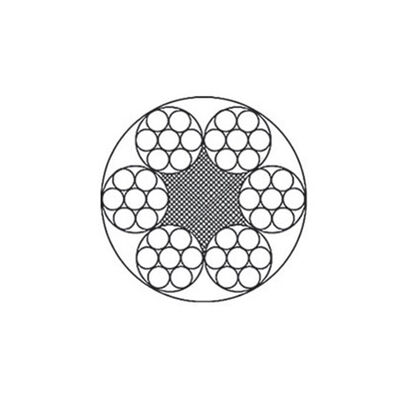 Cabo de Aço Galvanizado 6×7+FC, 8mm, Alta Resistência à Tração para Bondes e Transportadores de Correia