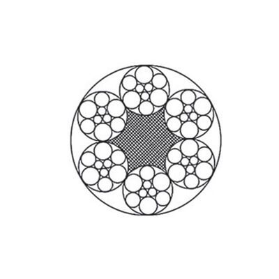 Cabo de Aço Galvanizado 6x7+FC a 6x9W+IWR, 1,8-36mm, 1570-1870 MPa, Para Teleféricos