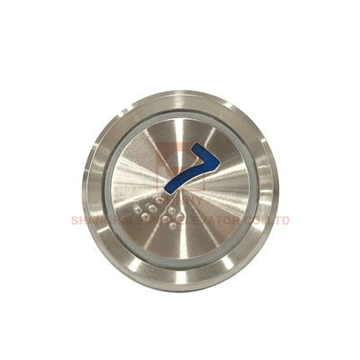 Botão de pressão do elevador LED 12-24 V com estrutura de aço inoxidável e tamanho de Φ45x20mm para painéis de elevação